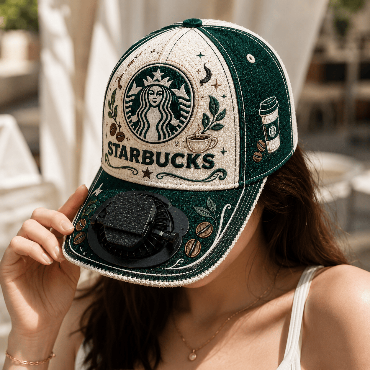STBK Premium Rechargeable Fan Cap HQH