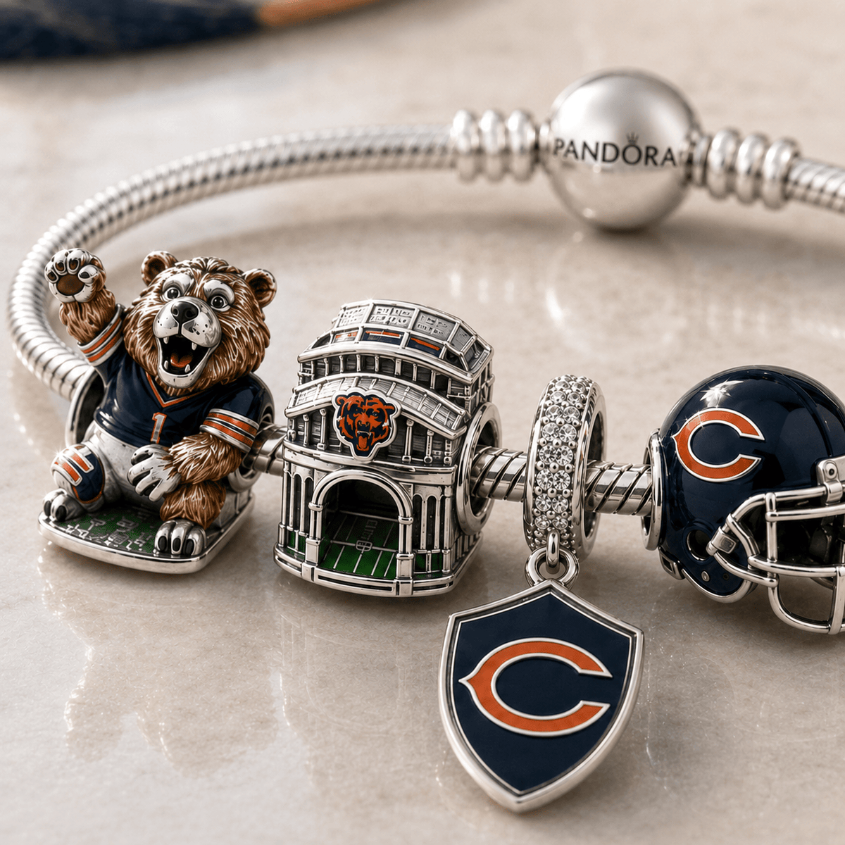 CCB Silver Charm Bracelet Set HQH