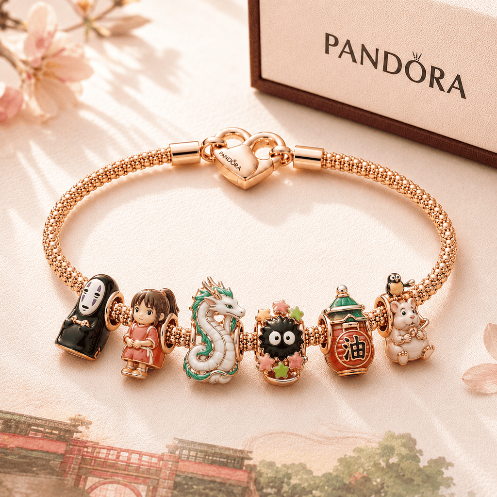 SPA Rose Gold Charm Bracelet Set TTTT