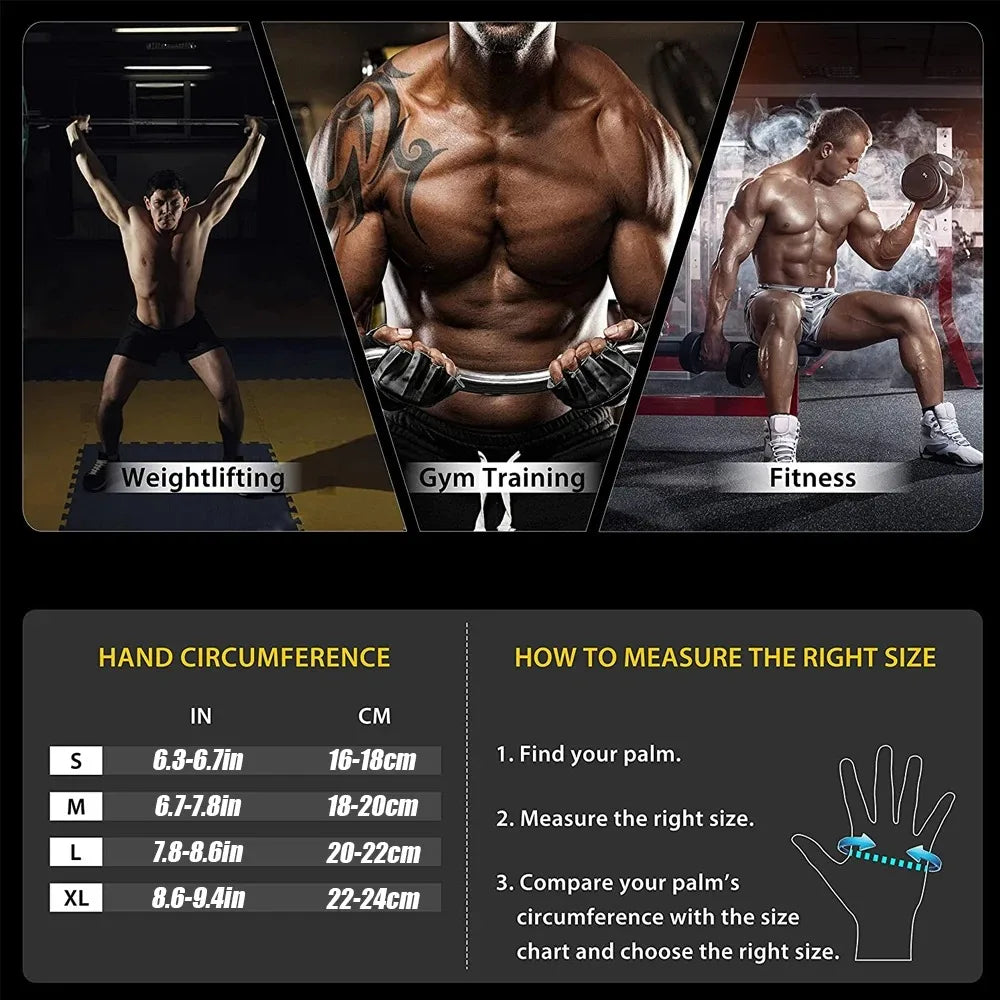 Weightlifting Gloves Men Women Workout Glove Barbell Gym Fitness Gloves with Wrist Support for Cossfit Training Exercise Protect