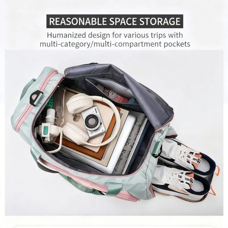 Travel Gym Bags Dry Wet Separation Shoulder Bag Yoga Fitness  Backpack Men Women Waterproof With Shoe Compartment Sports Handbag